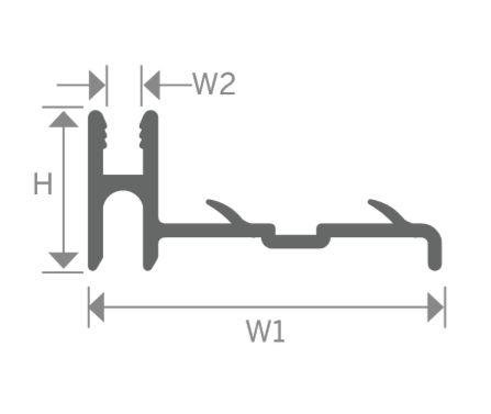 CM1759 - 3/4IN WIDE TRACK PINNED COMM - Mezquite Installations