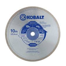 Kobalt 10-in Wet Continuous Diamond Saw Blade - Mezquite Installations